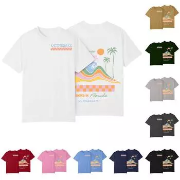 Женские модные повседневные пуловеры с короткими рукавами и круглым вырезом с принтом L чёрный