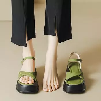 Женские модные повседневные сандалии на платформе 33 чёрный