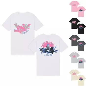 Женские модные повседневные свободные удобные топы с короткими рукавами и круглым вырезом с принтом XXL