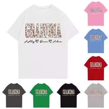 Женские модные повседневные свободные удобные топы с короткими рукавами и круглым вырезом с принтом L чёрный