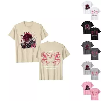 Женские модные повседневные свободные удобные топы с короткими рукавами и круглым вырезом с принтом S