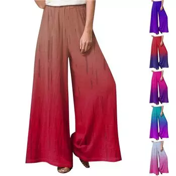 Женские модные повседневные свободные уличные брюки с принтом и прямыми штанинами XXXXXL розовый