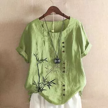 Женские модные повседневные топы, однотонные рубашки, пуловеры с круглым вырезом, футболки L зелёный