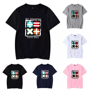 Женские модные повседневные топы с принтом, рубашки с короткими рукавами, пуловеры с круглым вырезом, футболки XL чёрный