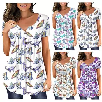 Женские модные повседневные топы с принтом, рубашки с короткими рукавами, пуловеры, футболки XL белый