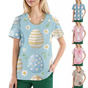 Женские модные повседневные топы с v-образным вырезом и защитная спецодежда с принтом XL хаки