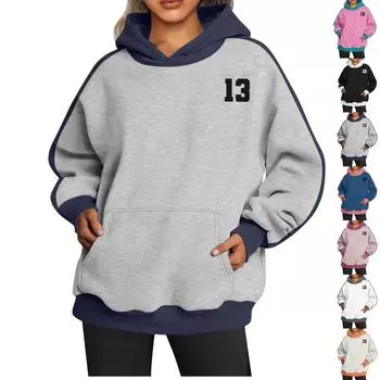 Женские модные повседневные универсальные повседневные толстовки с круглым вырезом, однотонные топы с длинными рукавами M