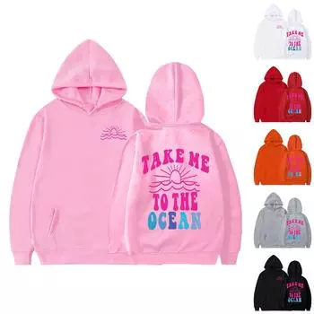 Женские модные повседневные универсальные повседневные толстовки с круглым вырезом, топы с длинными рукавами и принтом S чёрный