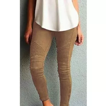 Женские однотонные легинсы XS чёрный