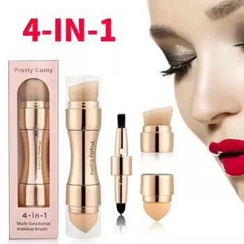 Женские модные профессиональные кисти, основа для бровей, подводка для глаз, румяна, пудра, косметический консилер, кисти для макияжа золотой