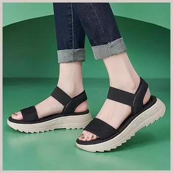 Женские модные прогулочные сандалии, удобные дышащие сандалии, регулируемая спортивная обувь для активного отдыха 35 серый