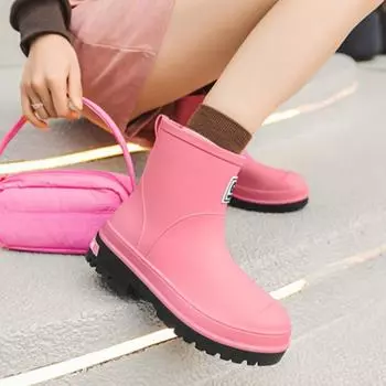 Женские модные простые резиновые туфли средней высоты S size (suitable for 35-36 feet)