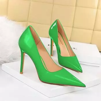 Женские модные простые сексуальные туфли на очень высоком каблуке 10,5 см с острым носком и острым носком для ночного клуба 34 белый