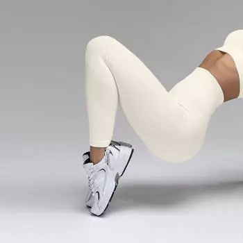 Женские модные ребристые штаны для йоги с высокой талией, леггинсы для фитнеса, спортивные штаны L