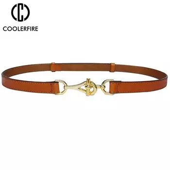 Женские модные ремни из натуральной кожи, тонкие однотонные ремни с металлической пряжкой для леди, узкий ремень для платья LB2130 100cm белый