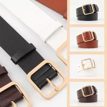 Женские модные ремни с металлическими квадратными пряжками, ремни 100 см, ремни из искусственной кожи, модные декоративные ремни, аксессуары для одежды
