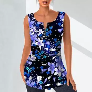 Женские модные рубашки с v-образным вырезом, повседневные топы, футболка, женский жилет с 3D белыми цветами и принтом, блузка без рукавов больших размеров, топы на бретелях XS белый