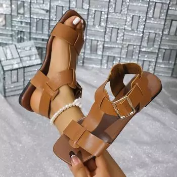 Женские модные сандалии на плоской подошве, женская роскошная дизайнерская обувь, пляжные сандалии без застежек, повседневные римские тапочки, летняя обувь для женщин 36