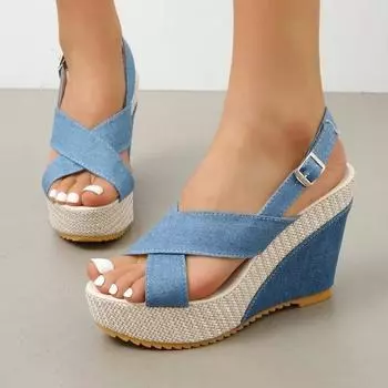 Женские модные сандалии на толстом высоком каблуке с толстой подошвой, повседневная летняя обувь 35 чёрный