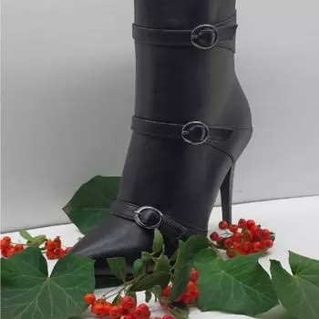 Женские модные сапоги из натуральной кожи