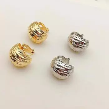 Женские модные серьги из цинкового сплава без пирсинга, клипсы