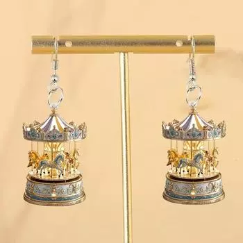 Женские модные серьги-карусель