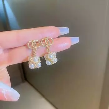 Женские модные серьги-кольца, темпераментные серьги-капли, индивидуальные серьги с поворотным кругом