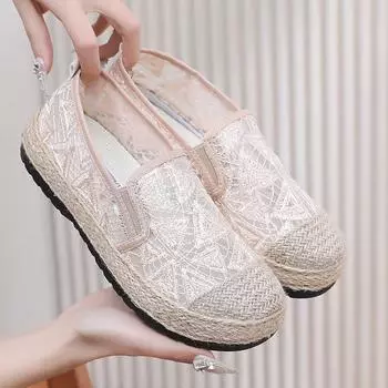 Женские модные сетчатые дышащие лоферы, нескользящие легкие кроссовки на плоской подошве, удобная прогулочная обувь, повседневные модельные туфли на плоской подошве, летние женские лоферы 35 белый