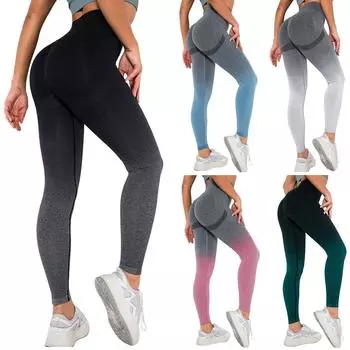 Женские модные штаны для йоги с высокой талией для упражнений на подъем бедер, фитнеса и бега M зелёный