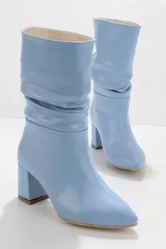 Женские модные синие ботинки 09