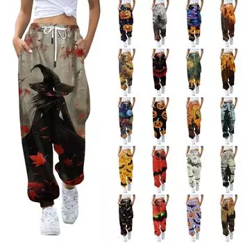 Женские модные спортивные повседневные спортивные штаны с карманами и шнурком с принтом L имбирный