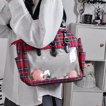 Женские модные сумки через плечо, сумки-тоуты в студенческом стиле, прозрачные, в корейском стиле, универсальные, большой емкости, сумки через плечо