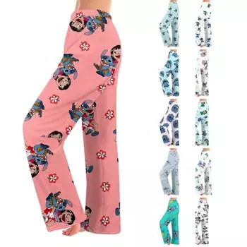 Женские модные свободные брюки с забавным принтом в стиле casual спортивные брюки повседневные брюки XXL