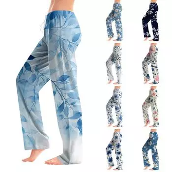 Женские модные свободные повседневные брюки с принтом банта L