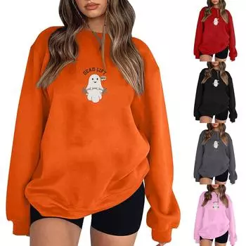 Женские модные топы, повседневные свободные пуловеры в полоску с круглым вырезом и длинными рукавами XL красный