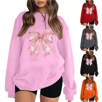 Женские модные топы, повседневные свободные пуловеры в полоску с круглым вырезом и длинными рукавами M чёрный