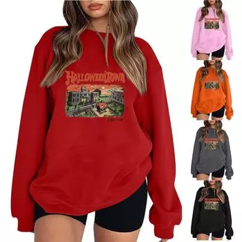 Женские модные топы, повседневные свободные пуловеры в полоску с круглым вырезом и длинными рукавами S чёрный