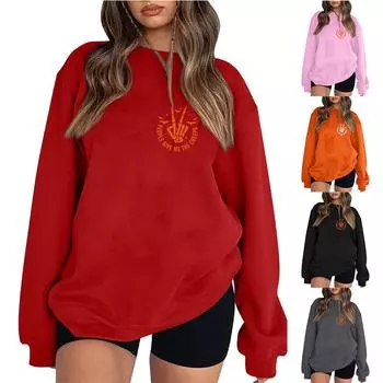 Женские модные топы, повседневные свободные пуловеры в полоску с круглым вырезом и длинными рукавами XXL чёрный