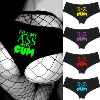 Женские модные трусы, трусики, сексуальное забавное бесшовное белье с принтом S розовый