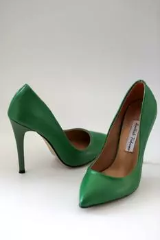 Женские модные туфли на каблуках, зеленые туфли на высоком тонком каблуке на шпильке