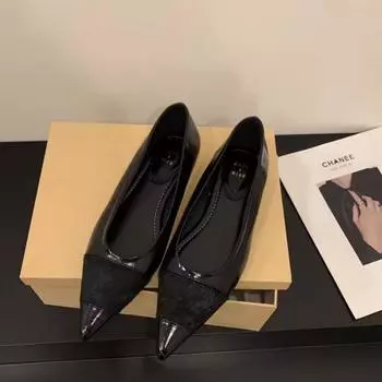 Женские модные туфли с острым носком, осенние, новые, с мелким носком, дышащие, удобные, с мягкой подошвой, нескользящие, на плоской подошве 35 бежевый