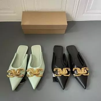 Женские модные универсальные остроконечные туфли на плоской подошве, ленивые повседневные мюли 37