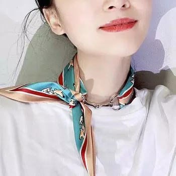 Женские модные ювелирные шарфы, шелковая брошь, свадебный шарф, пряжка, шаль, кольцо, зажим 10.8cm золотой