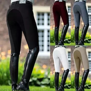 Женские модные узкие эластичные однотонные брюки для конного спорта с подъемом бедер L