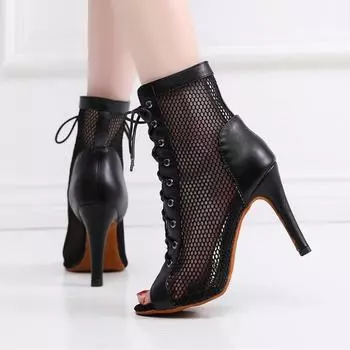 Женские модные вечерние женские пикантные туфли на шпильке, женские туфли на высоком каблуке для латинских танцев, дышащая обувь для бальных танцев 35