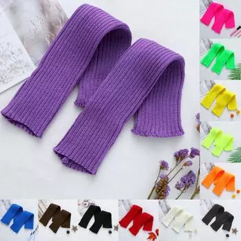 Женские модные вязаные гетры, носки, обложки для ног, носки One Size белый