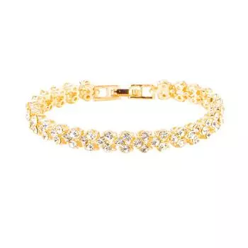 Женские модные женские браслеты в римском стиле с бриллиантами One Size золотой