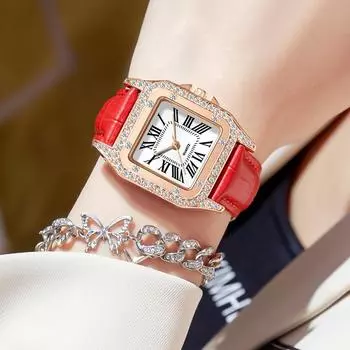 Женские модные женские кварцевые часы, оригинальный дизайн, роскошные женские наручные часы, лучшие подарки, часы для жены, семьи, друга чёрный