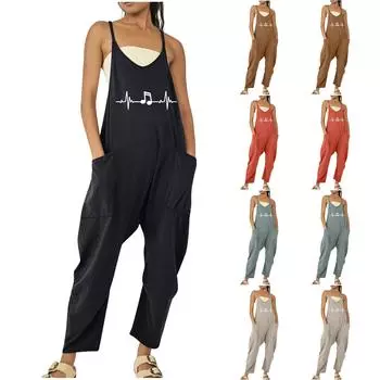 Женские модные женские повседневные комбинезоны с пуговицами на плечах и широкими карманами L бежевый