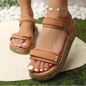 Женские модные женские тапочки повседневные пляжные туфли с цветочным принтом на танкетке модные удобные нескользящие сандалии на платформе 36